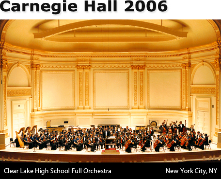 Clear Lake High School Orchestra on Carnagie Hall in 2006