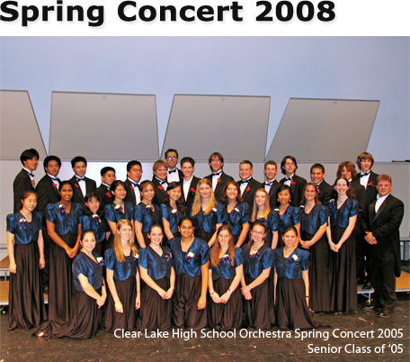 Clear Lake High School Orchestra Graduating Seniors Class of 2005